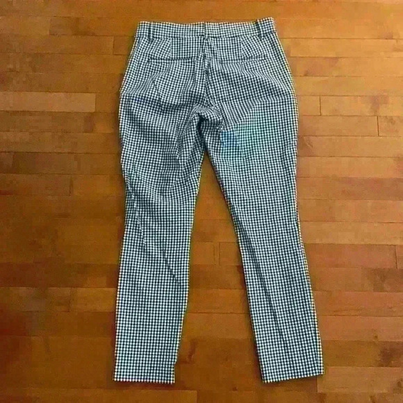 Blue and White Check Signature Skinny Ankle Gap Pant - Picture 4 of 5